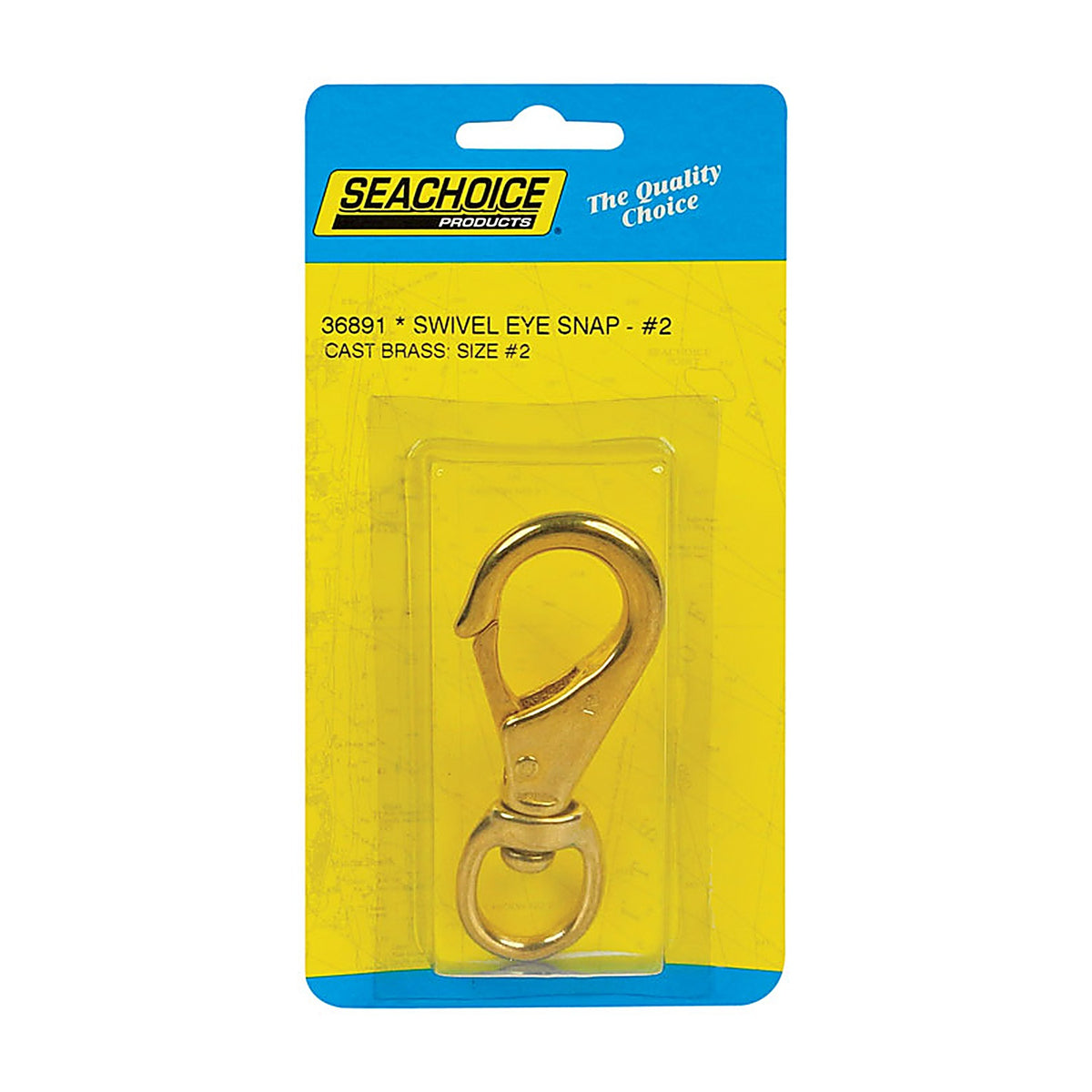 Seachoice 36891 Chrome-Plated Brass 3-3/4 in. L x 3/4 in. W Swivel Eye Snap Hook