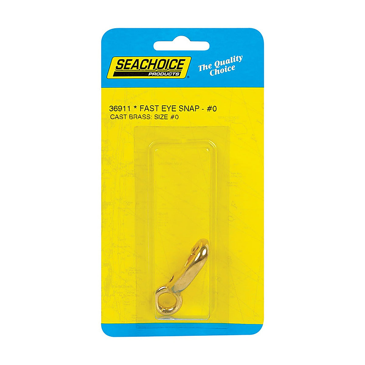 Seachoice 36911 Polished Brass 2 in. L x 7/16 in. W Fast Eye Snap 1/Pack