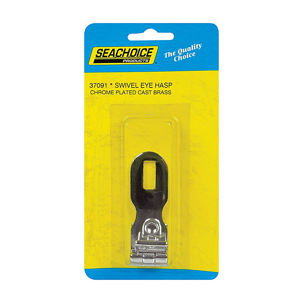 Seachoice 37091 Chrome-Plated Brass 3 in. L x 1 in. W Swivel Eye Hasp 1/Pack