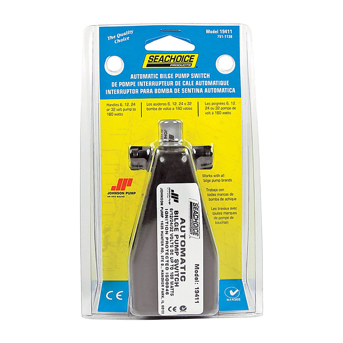 Seachoice 19411 Automatic Float Switch ABS Plastic