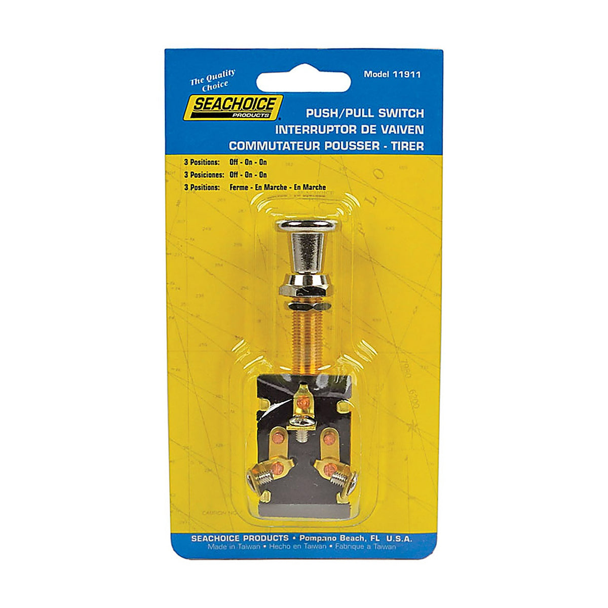 Seachoice - 50-11911 - Push-Pull Switch Brass