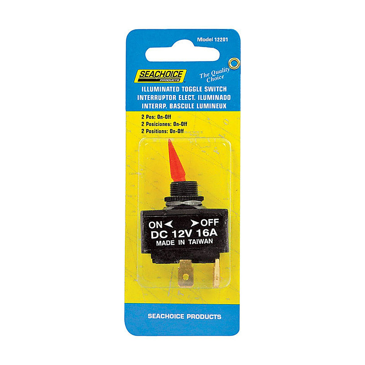 Seachoice 12201 Illuminated Toggle Switch Plastic