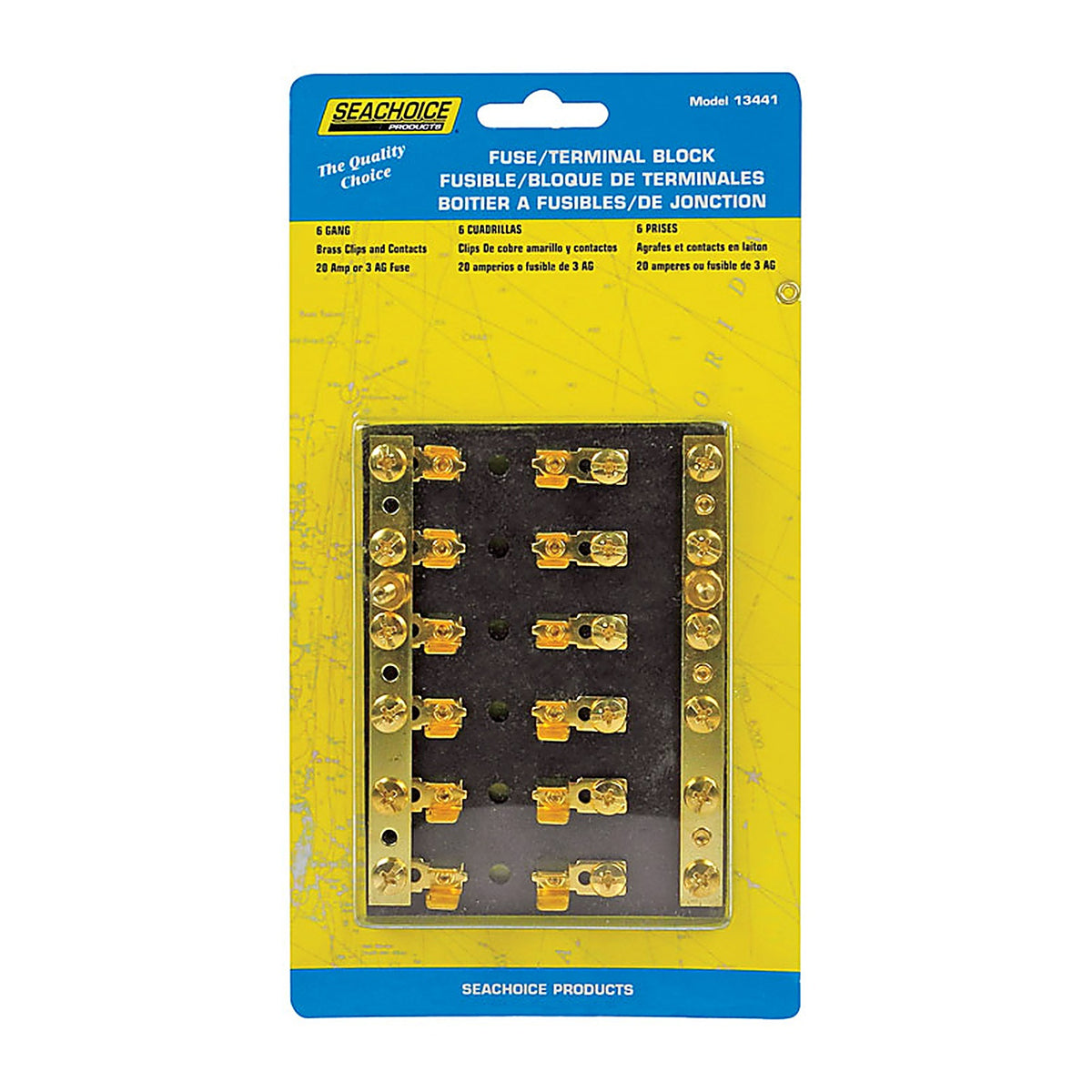 Seachoice - 50-13441 - Fuse/Terminal Block Brass