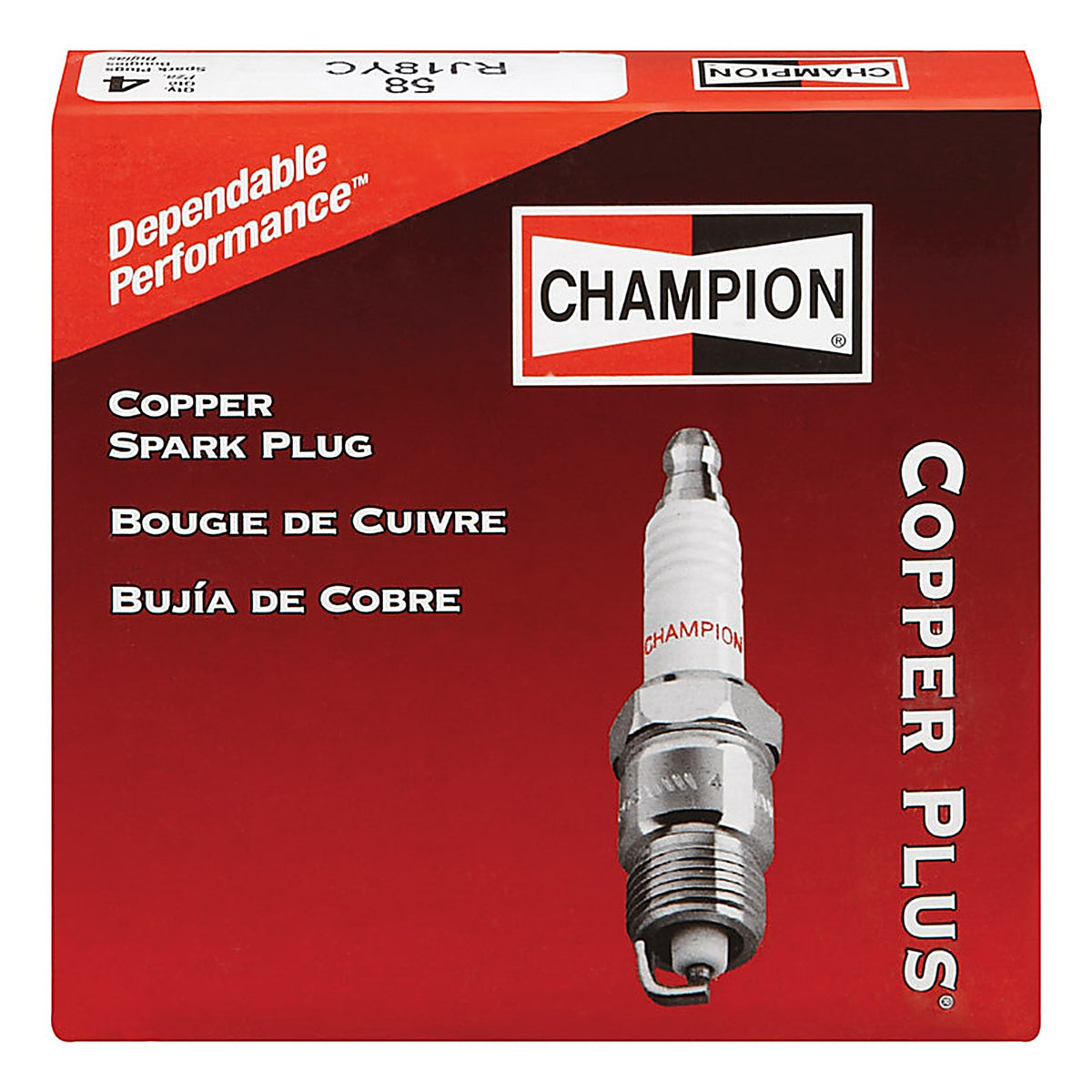 Champion 58 Copper Plus Spark Plug RJ18YC