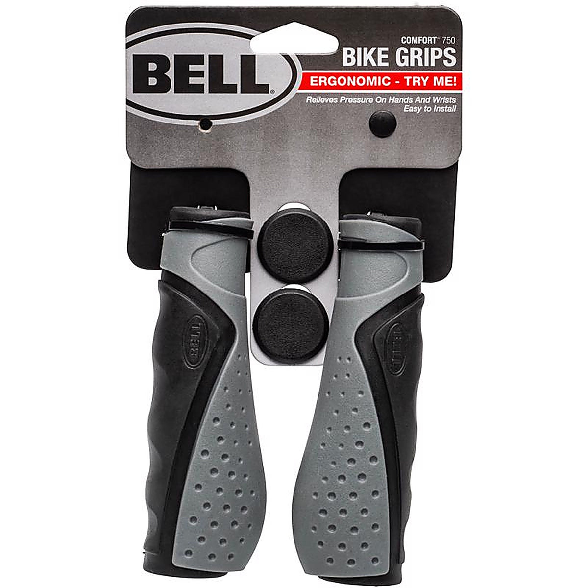 Bell Sports 7122141 Comfort 750 Rubber Bike Grips Grey/Black