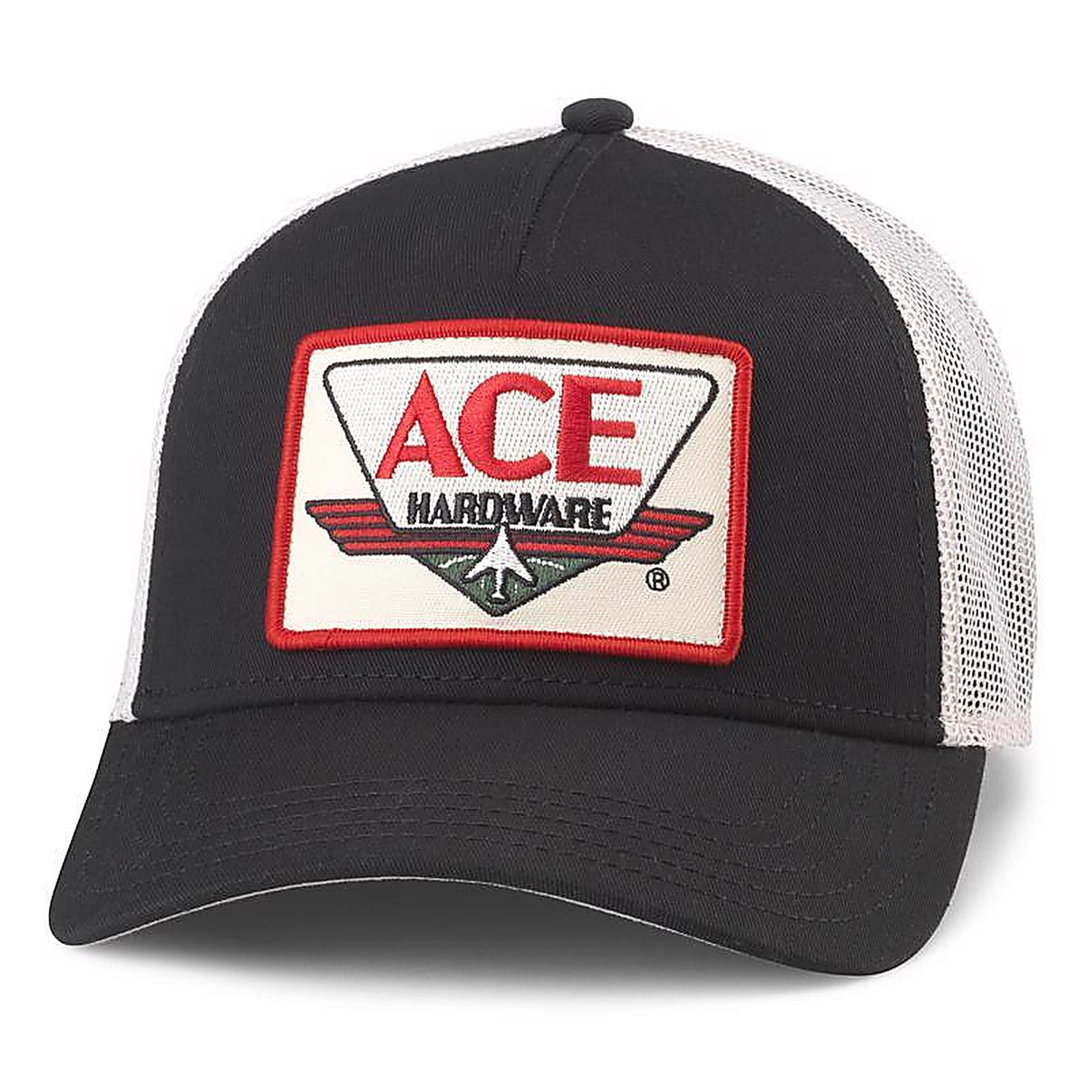 Ace Vintage Threads - SMU500A IBLK - Headwear Logo Baseball Cap Ivory/Black One Size Fits Most