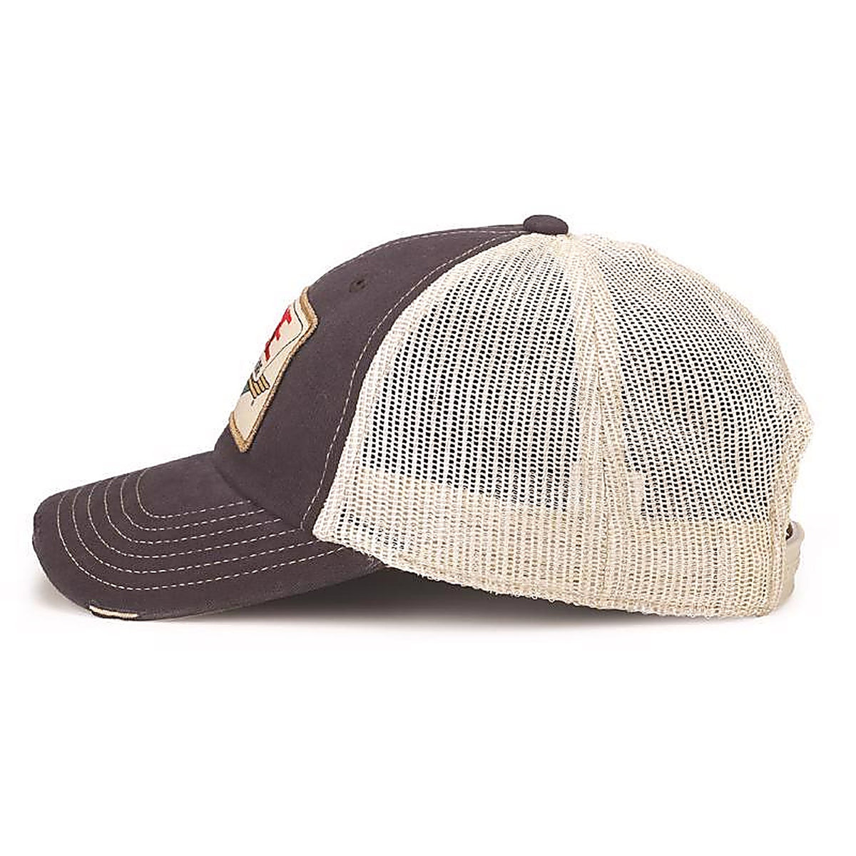 Ace Vintage Threads - SMU771A STNV - Headwear Logo Baseball Cap Stone/Navy One Size Fits Most