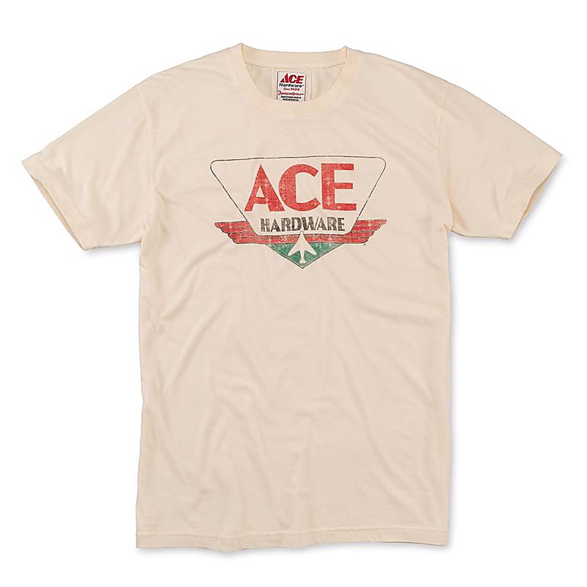 Ace Vintage Threads - SRJ004A CRM-XL - XL Short Sleeve Mens Crew Neck Cream Tee Shirt