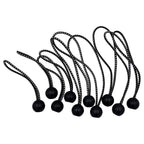 General - 1280 - Black Bungee Cord Set 6 and 9 In. L 12 Pack