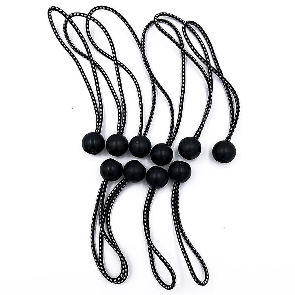 General - 1280 - Black Bungee Cord Set 6 and 9 In. L 12 Pack