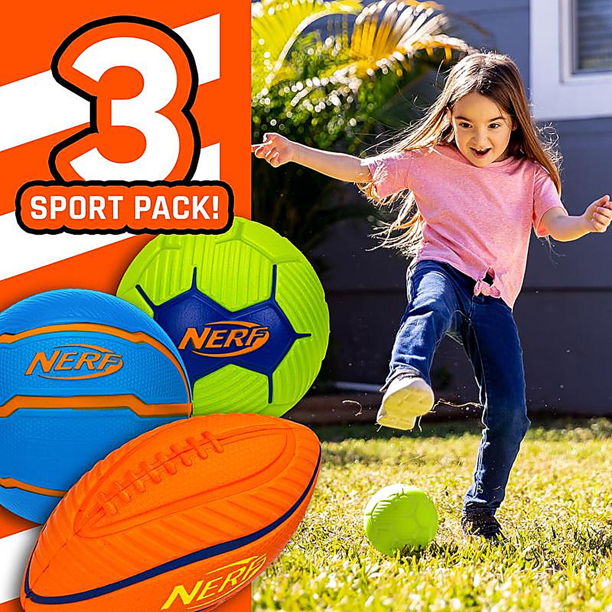 Nerf - 92081C1 - Mini Soccer, Football, and Basketball Ball Assortment