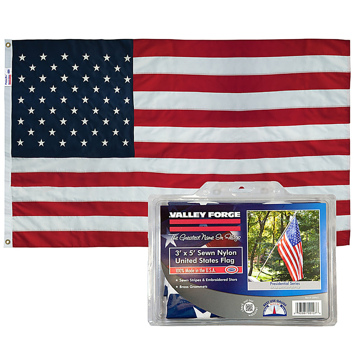 Valley Forge USPN-1 American Flag 36 in. H X 60 in. W