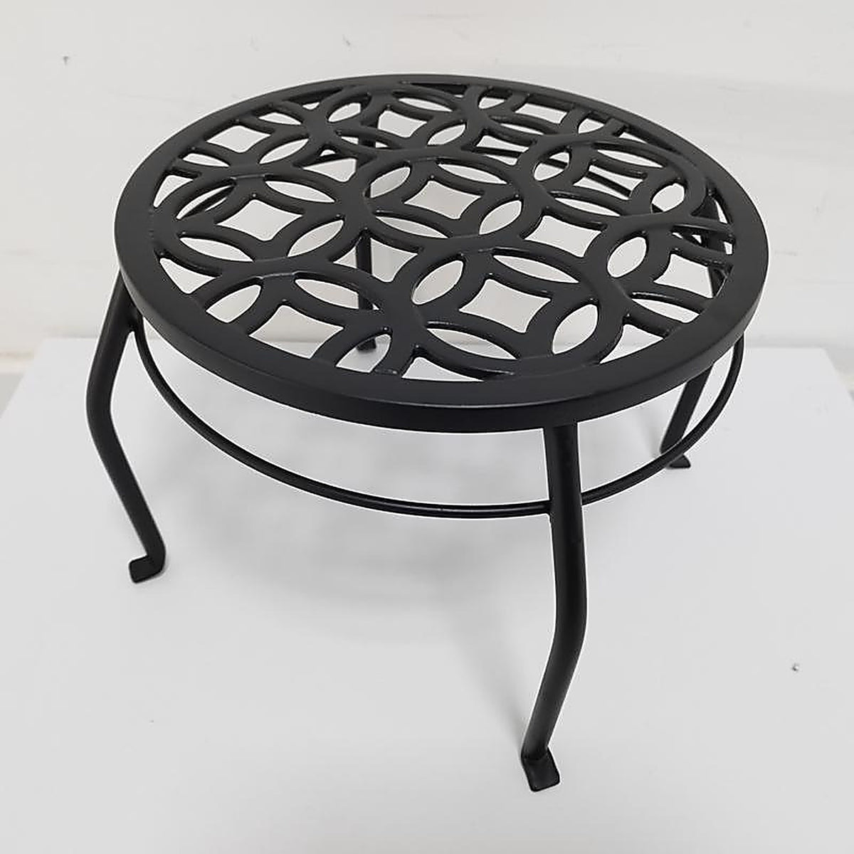 Living Accents - 58064 - 9 In. H Black Cast Iron Plant Stand