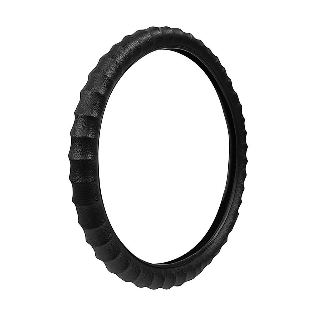 Custom Accessories 38011 Black Steering Wheel Cover 1/Pack Fits 14-1/2 inch To 15-1/2 inch
