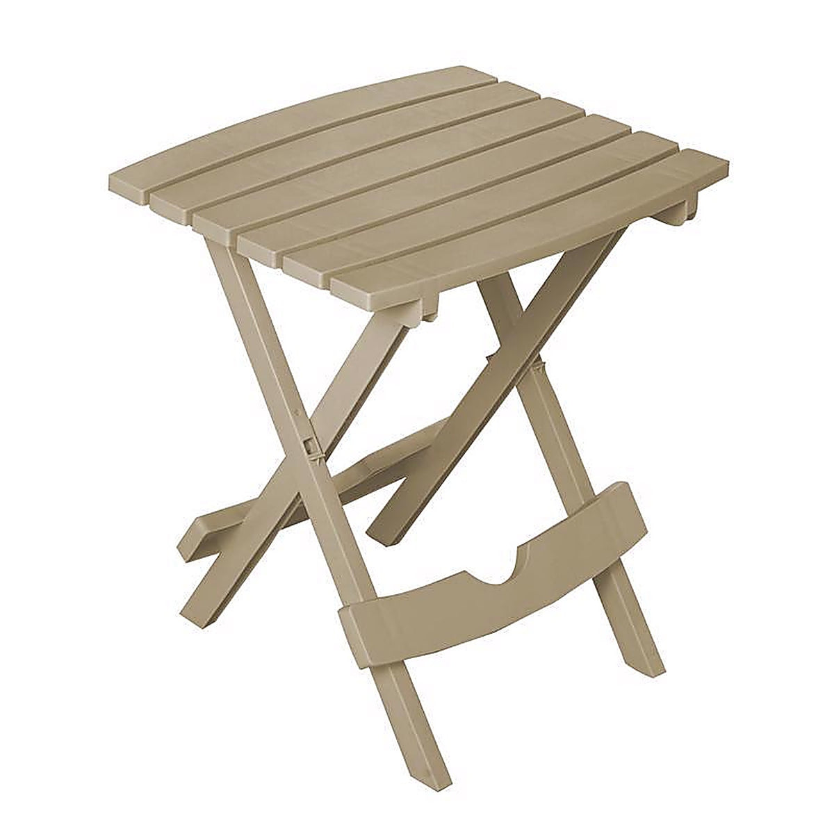 Adams - 260614 - Quik Fold Biscuit Rectangular Resin Folding Side Table