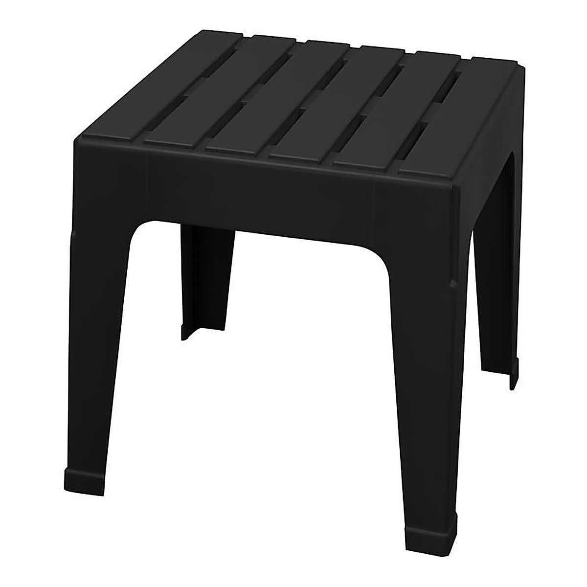 Adams - 260620 - Big Easy Black Square Resin Stackable Side Table