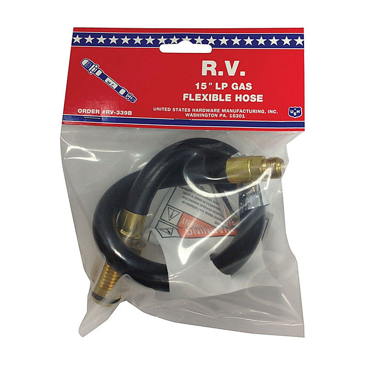 US Hardware RV-339B 15 in. L Pigtail Propane Hose Connector 1/Pack