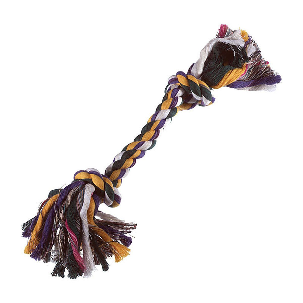 Boss A03871 Diggers Multicolored Rag Bone Cotton Rope Dog Tug Toy Small 1