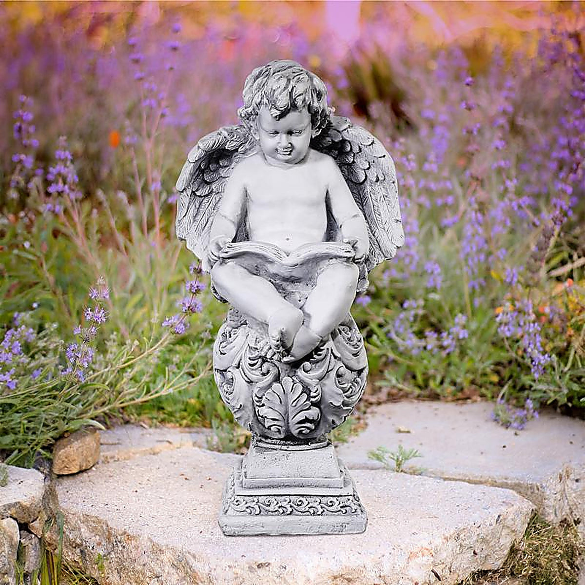 Alpine - QFC180GR - Resin/Stone Gray 24 In. Statue