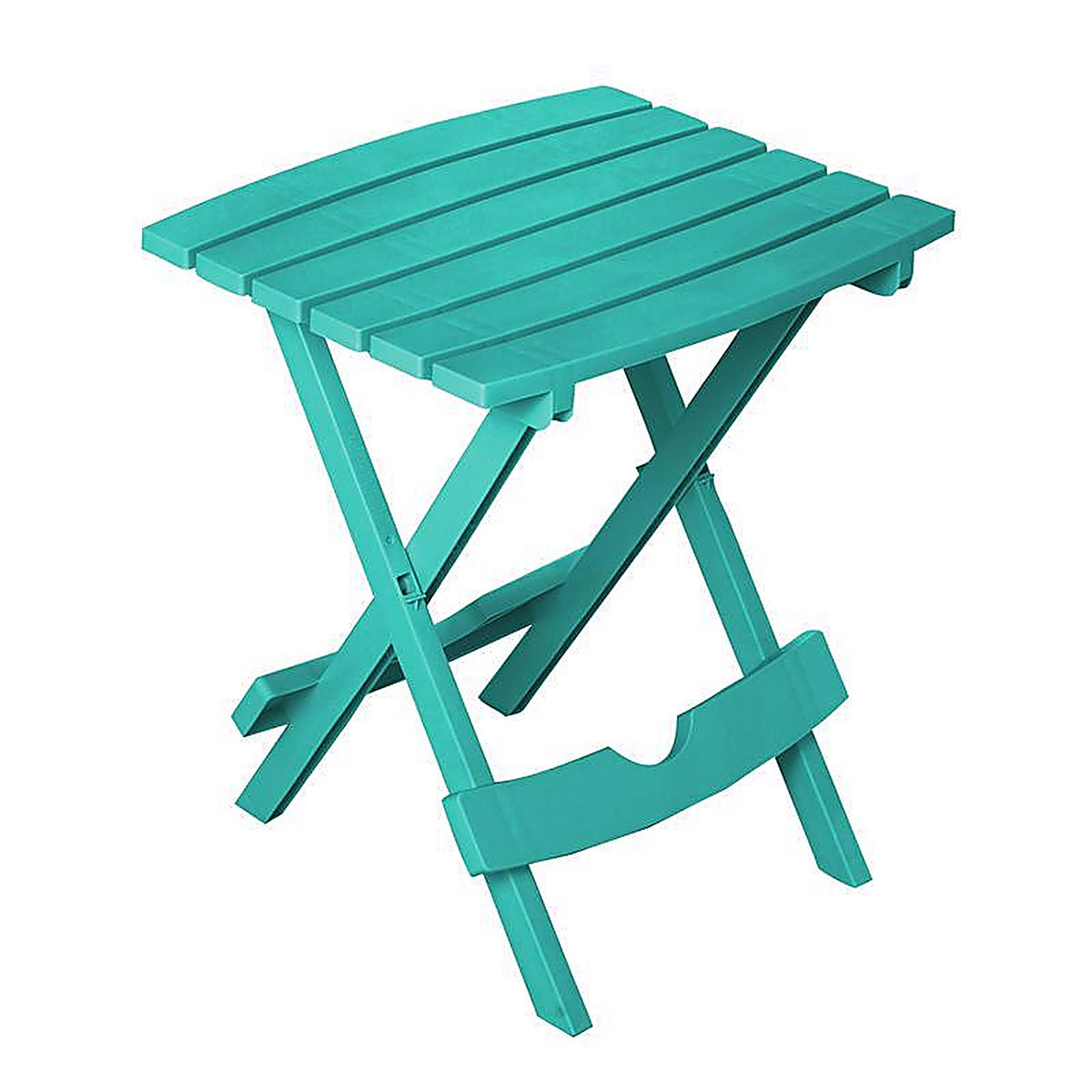 Adams - 260613 - Quik Fold Seaglass Rectangular Resin Folding Side Table