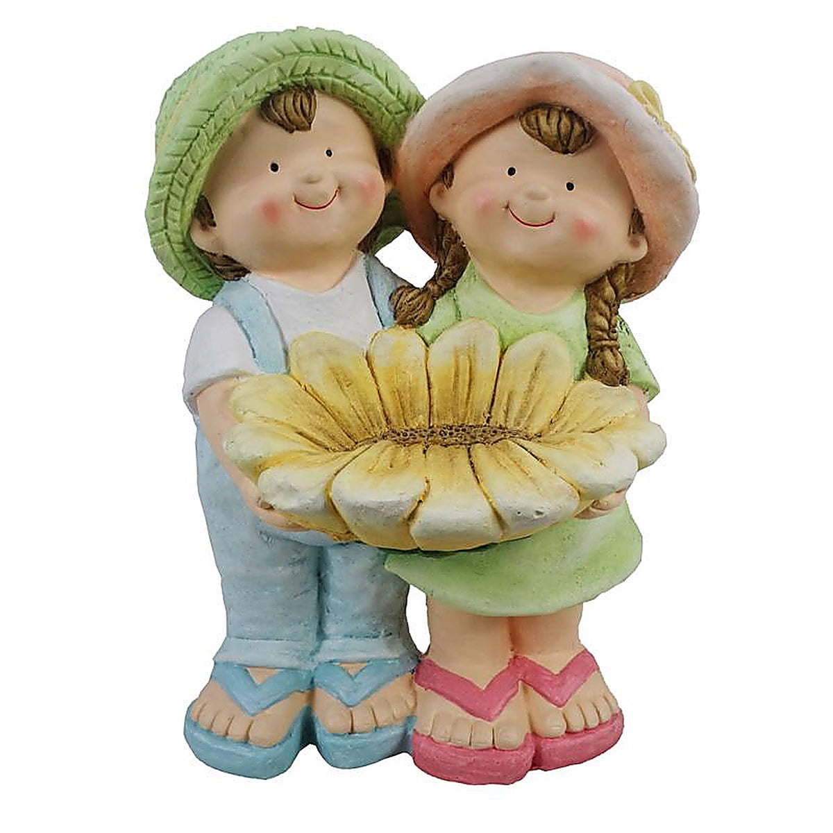 Alpine - QWR1372 - Resin/Stone Multi-Color 14 In. Statuary