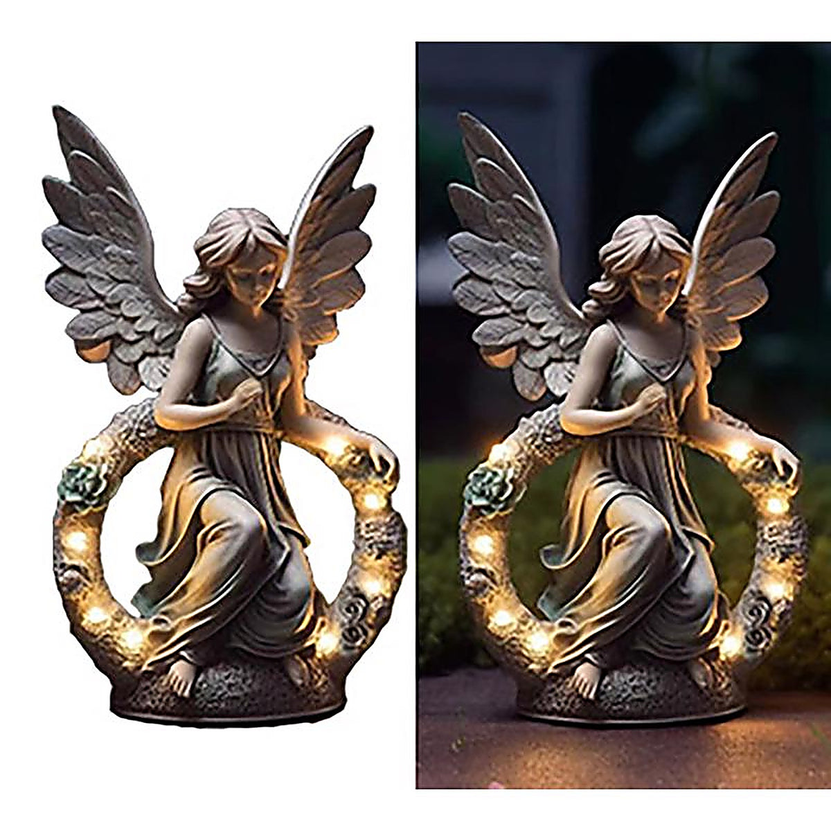 Alpine - YEN634SLR-L - Polyresin Multi-Color 14 In. Statuary