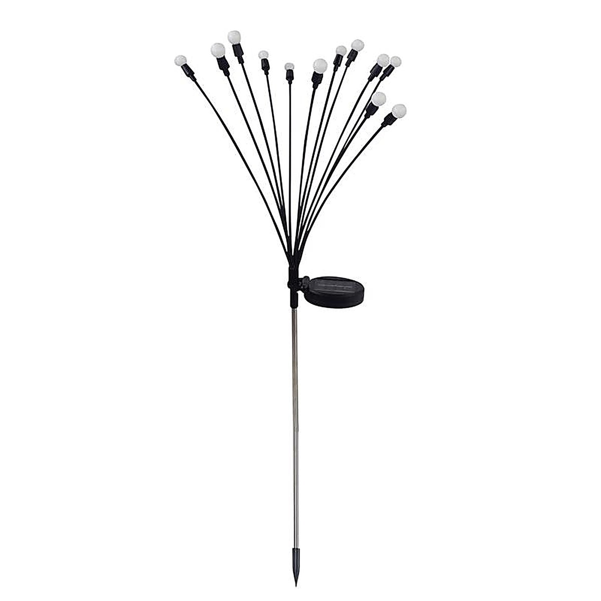 Alpine - SLL2556BB-TM - Black/Silver Metal/Plastic 27 In. H Firefly Solar Garden Stake