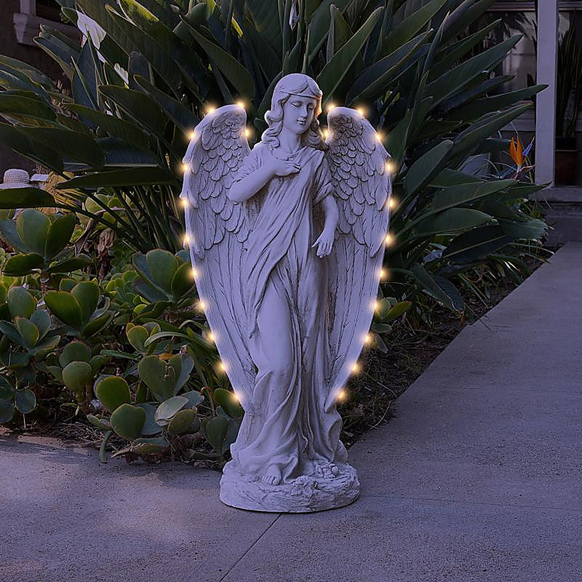 Alpine - QFC104SLR - Fiberglass/Mgo White 31 In. Angel Statue