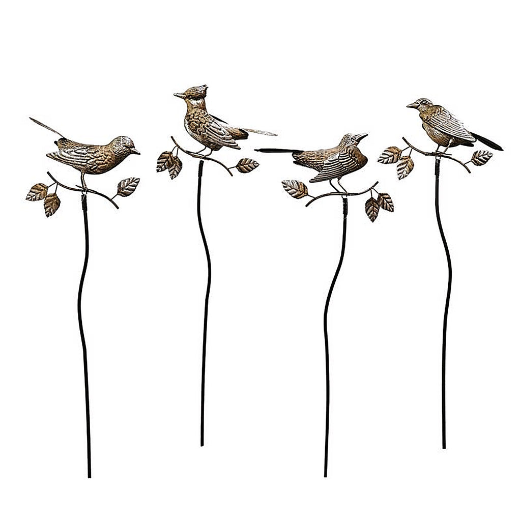 Alpine - QEL924A - Bronze Metal 32 In. H X 9 In. L X 2 In. W Bird Outdoor Garden Stake