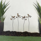 Alpine - QEL924A - Bronze Metal 32 In. H X 9 In. L X 2 In. W Bird Outdoor Garden Stake