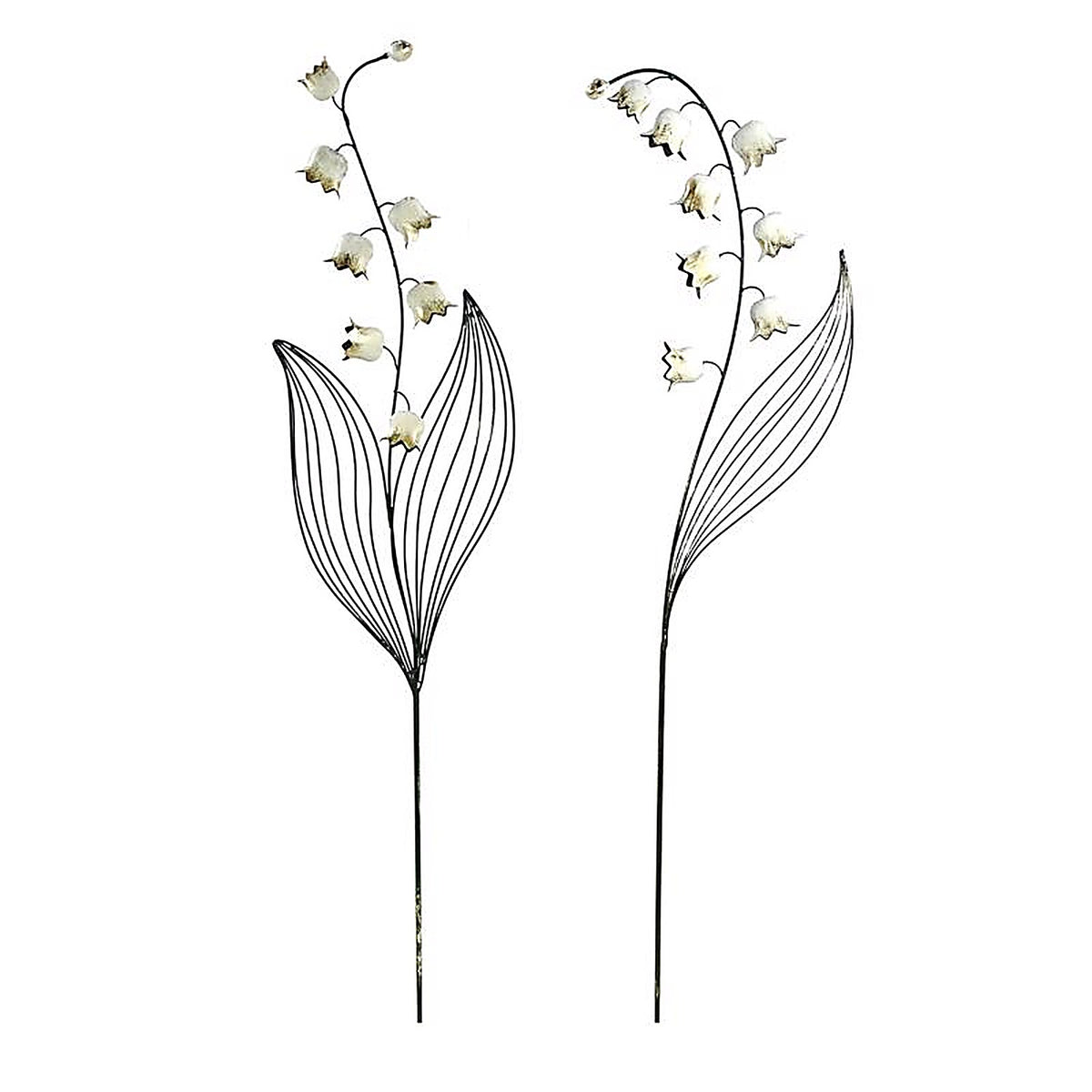 Alpine - MCC734A - Multicolored Metal 58 In. H X 12 In. L X 1 In. W Flower Outdoor Garden Stake