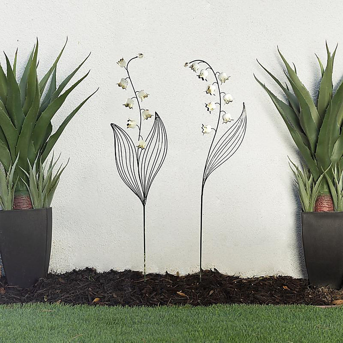 Alpine - MCC734A - Multicolored Metal 58 In. H X 12 In. L X 1 In. W Flower Outdoor Garden Stake