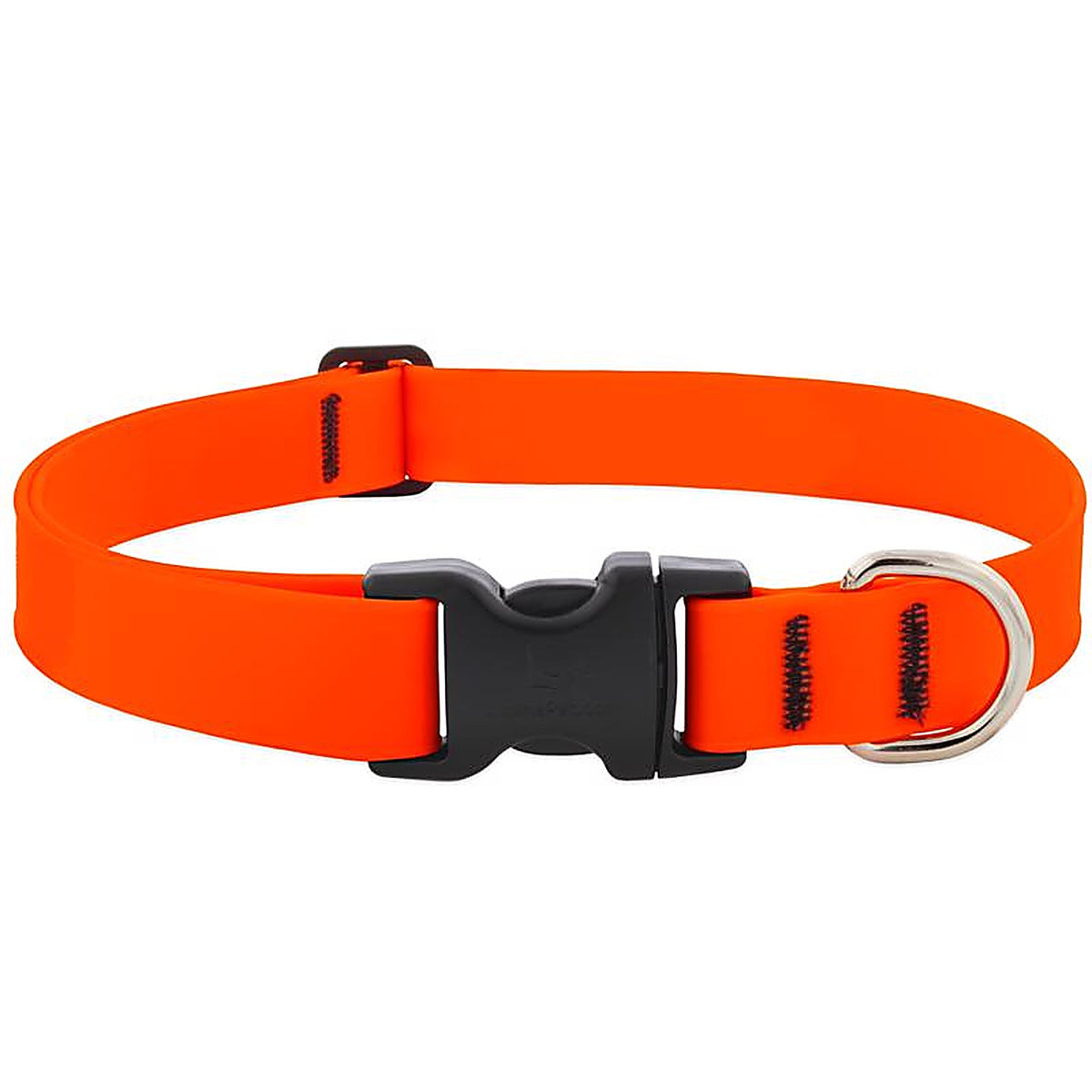 LupinePet - 28552 - Splash Neon Orange Biothane Dog Adjustable Collar Large