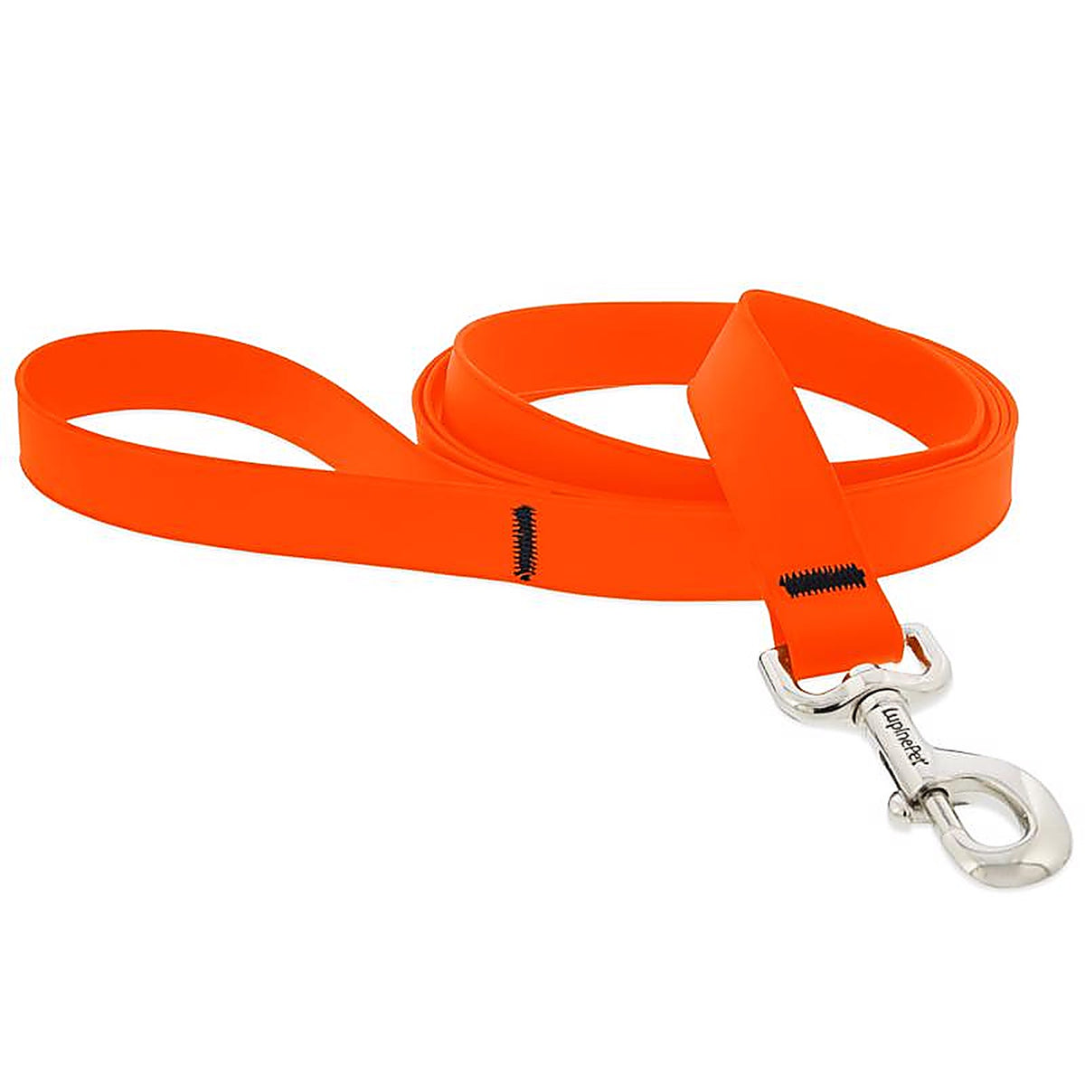 LupinePet - 28559 - Splash Neon Orange Biothane Dog Leash