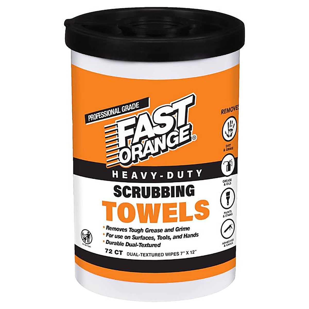 Permatex - 25074 - Fast Orange Clean Fresh Scent Hand and Surface Scrubbing Towels 72 CT