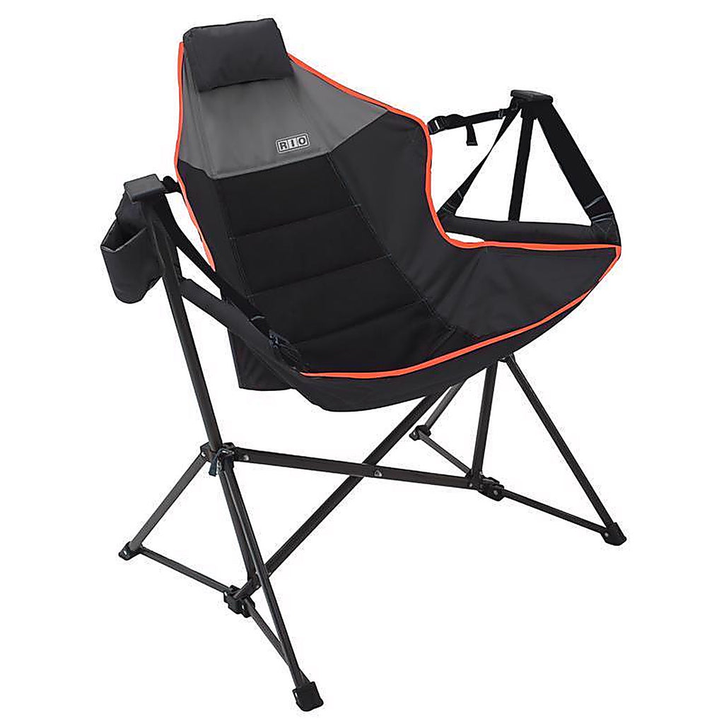 Rio Brands - GRSW01-25ACEPK6 - Rio Black Suspension Folding Lounger