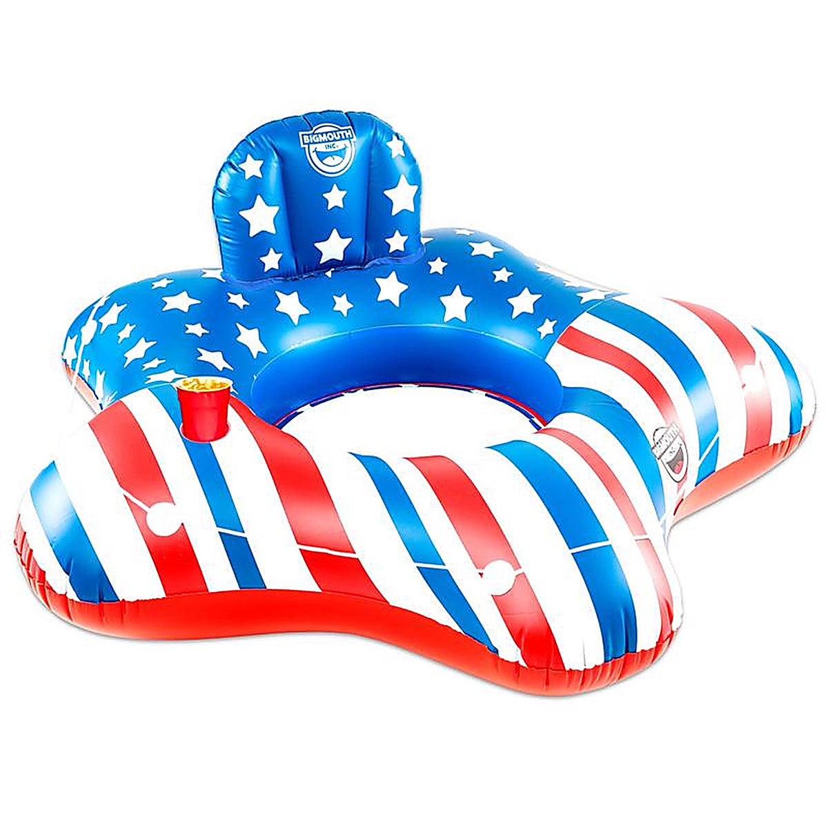 Bigmouth - 22-BRR-4145 - Blue/Red/White PVC Inflatable Americana River Tube Pool Float Tube