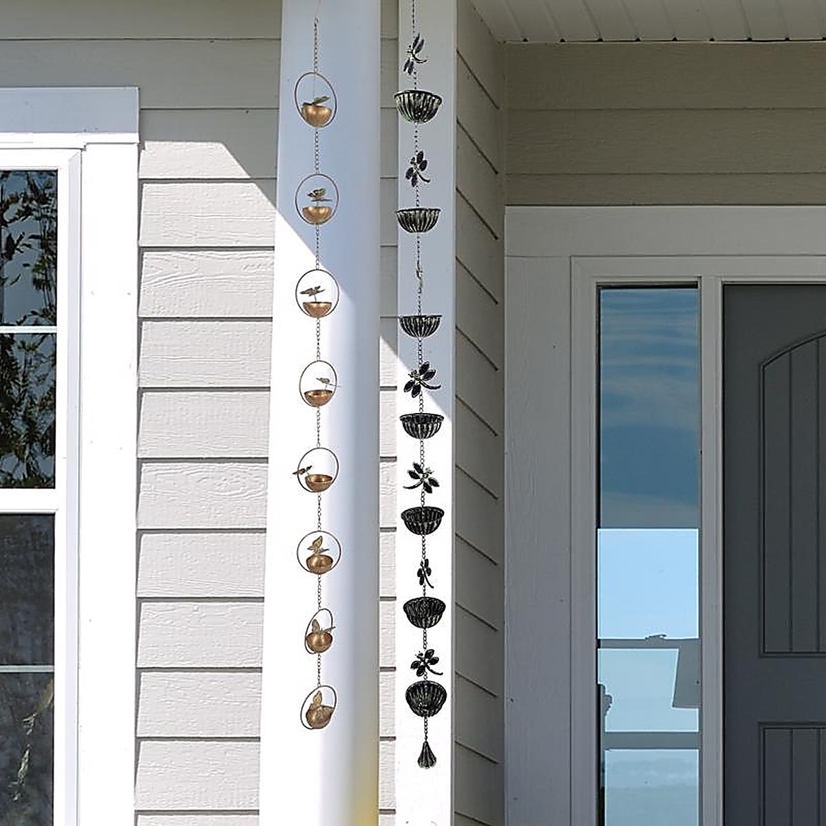 Alpine - QES143A - Assorted Metal 81 In. H Dragonfly or Butterfly Outdoor Decoration