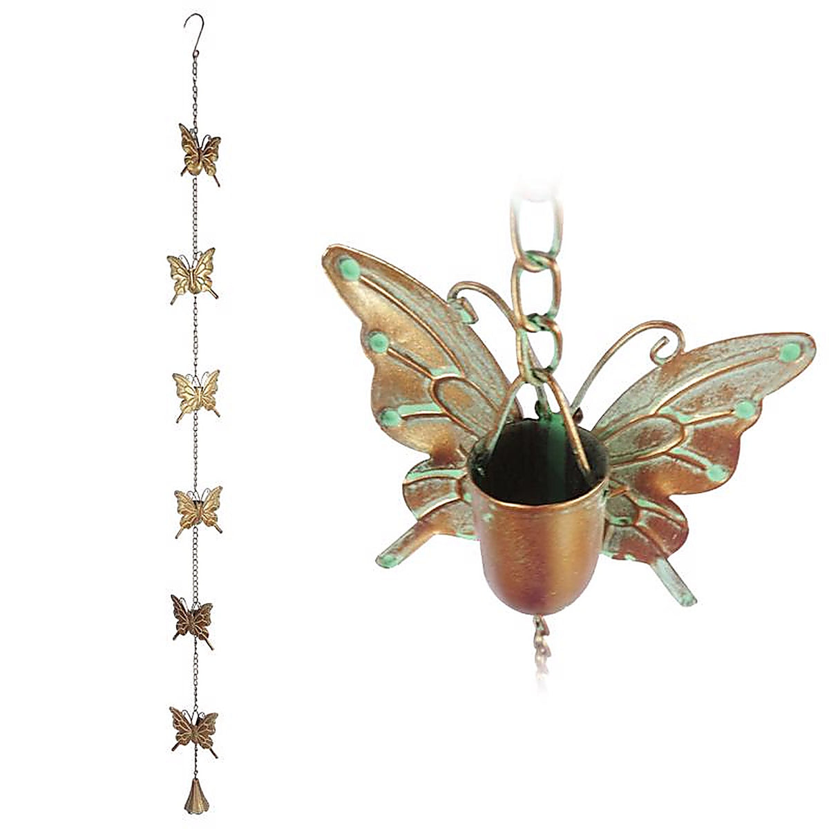 Alpine - QES143A - Assorted Metal 81 In. H Dragonfly or Butterfly Outdoor Decoration