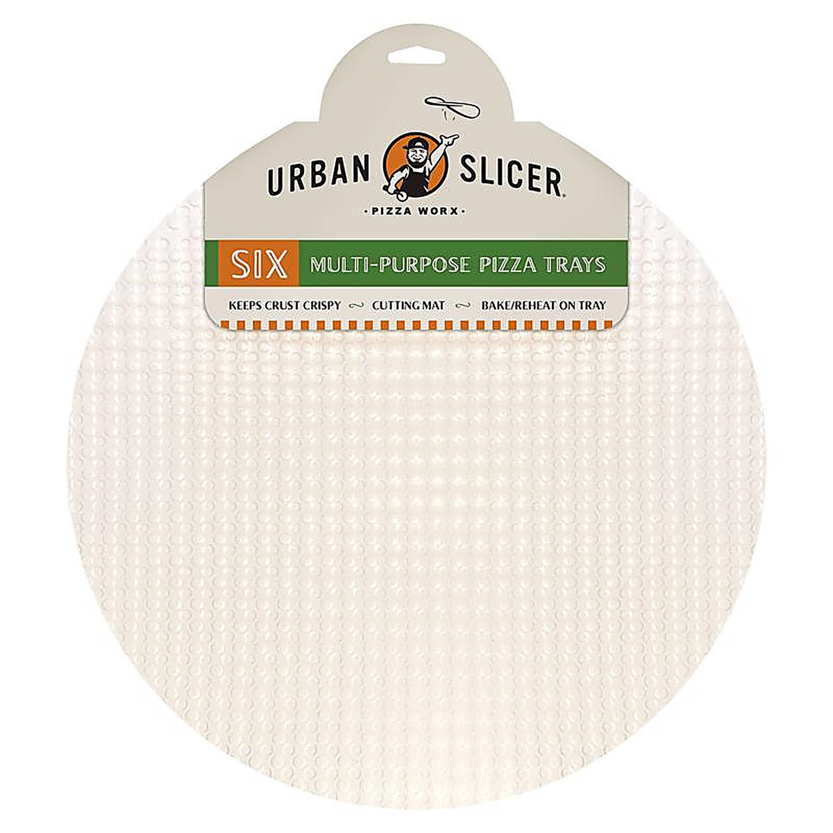 Urban Slicer Pizza Worx - 1001 - Paper Composite White Pizza Chopping Board 6 Each