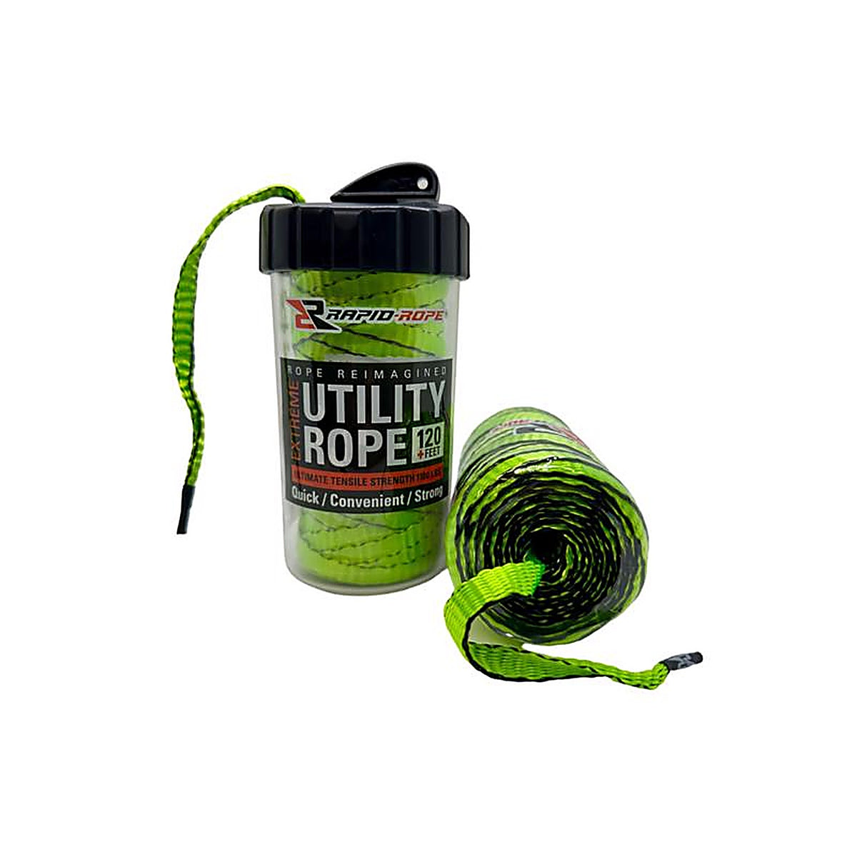Rapid Rope - RRCG26089 - 3/8 In. D X 120 Linear Ft L Neon Green Braided Polyester Rope