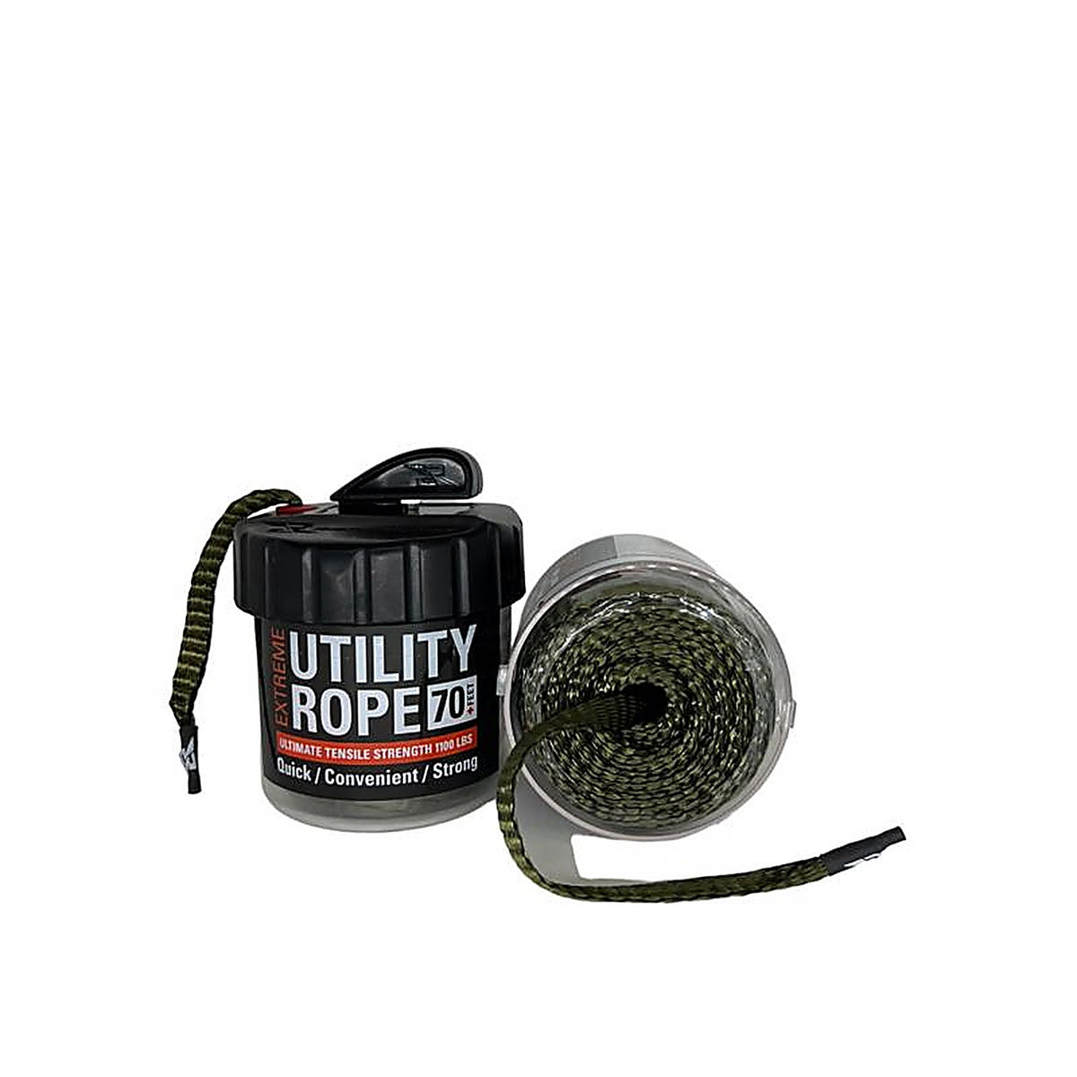 Rapid Rope - RRMCODFG6116 - 3/8 In. D X 70 Linear Ft L Olive Drab Braided Polyester Rope