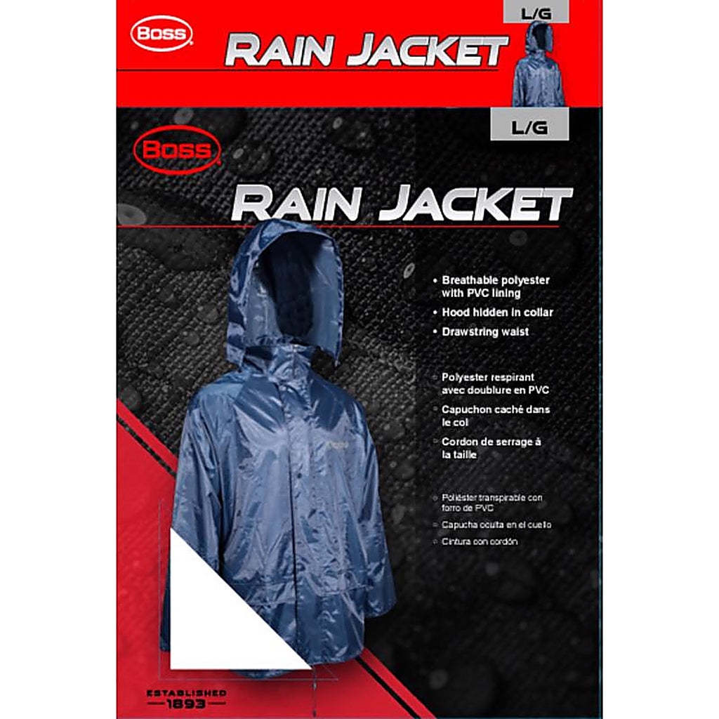 Boss - B44523/L - Blue PVC/Polyester Rain Jacket L