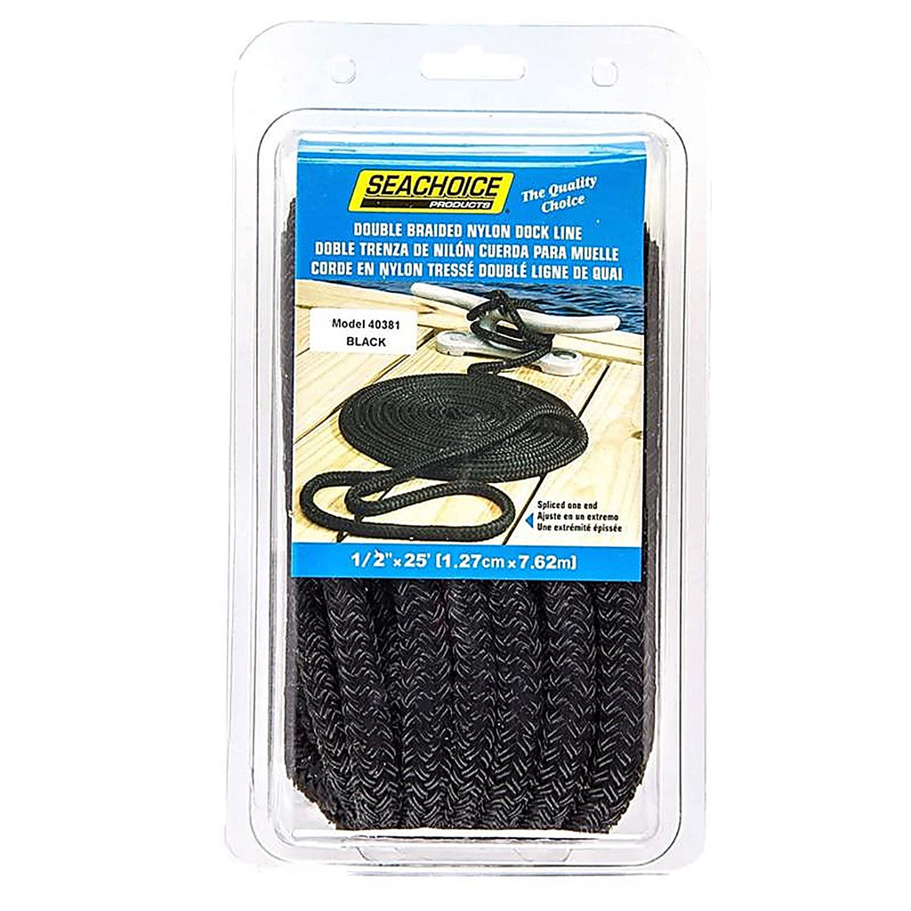 Seachoice - 50-40381 - Black Nylon Dock Lines