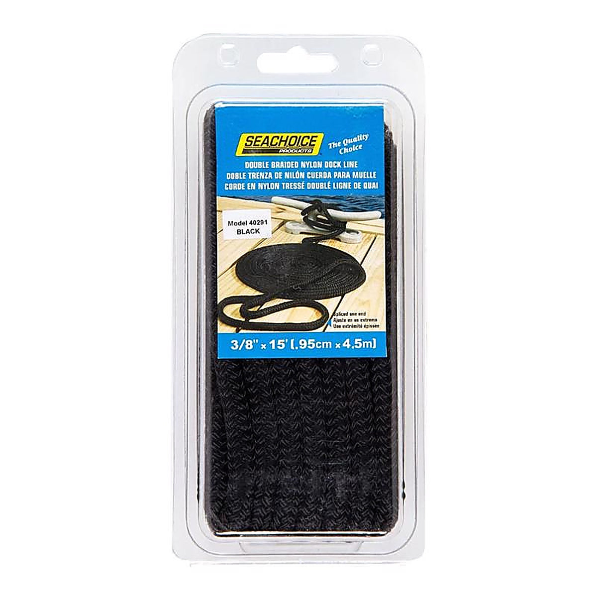 Seachoice - 50-40291 - Black Nylon Dock Lines