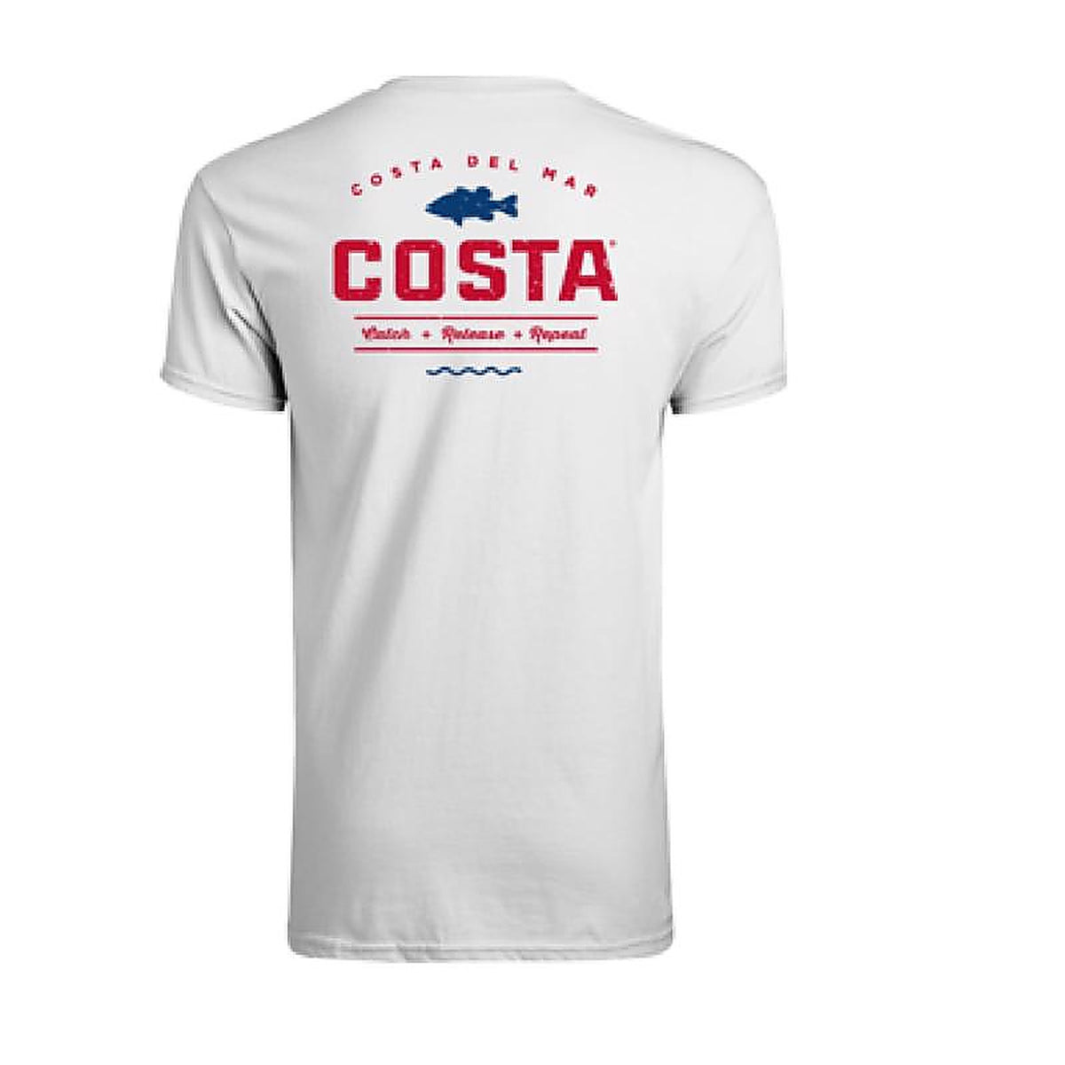Costa - FQA400026-1A6L - L Short Sleeve Mens Crew Neck Blue/Red/White Topwater Tee Shirt