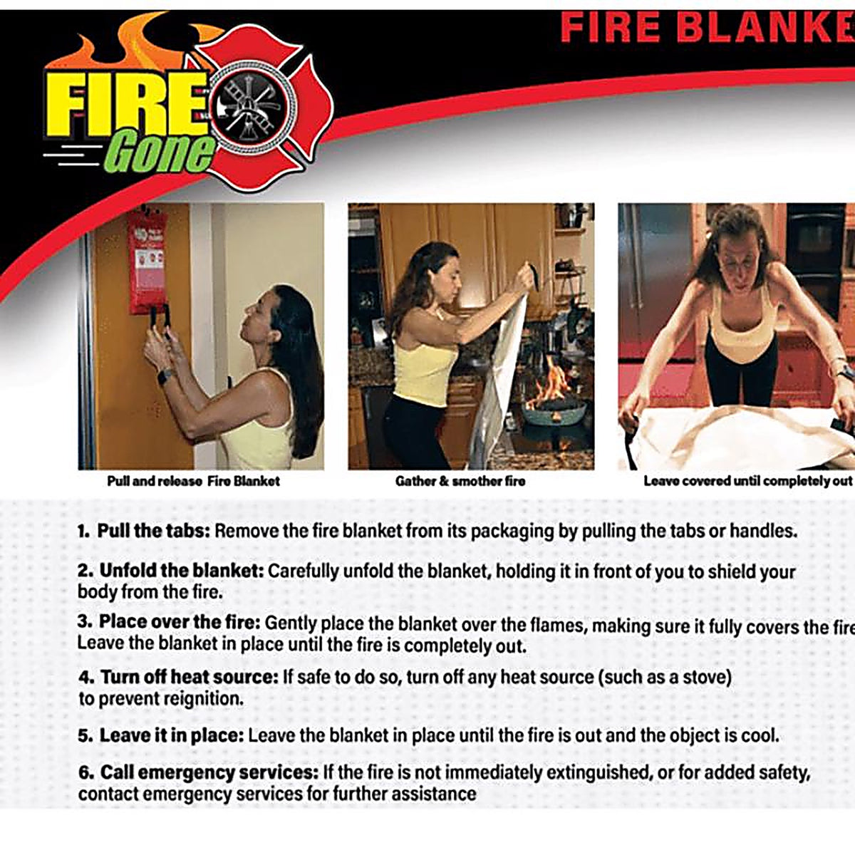 Firegone - FGB6-7109 - Fire Blanket for Household