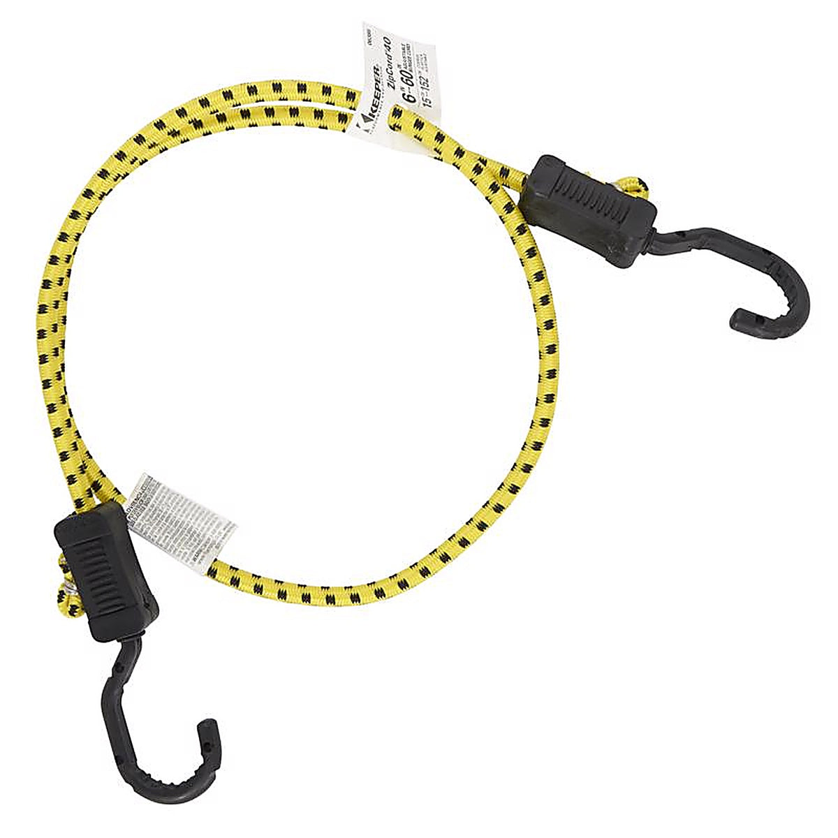 Keeper 6386 Zip Cord Yellow Bungee Cord 40 in. L x 0.315 in. 1/Pack
