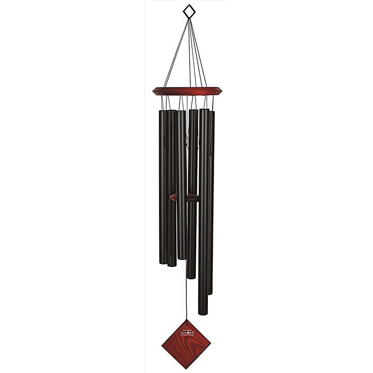Woodstock Chimes - DCK37 - Black Aluminum/Wood 37 In. Wind Chime