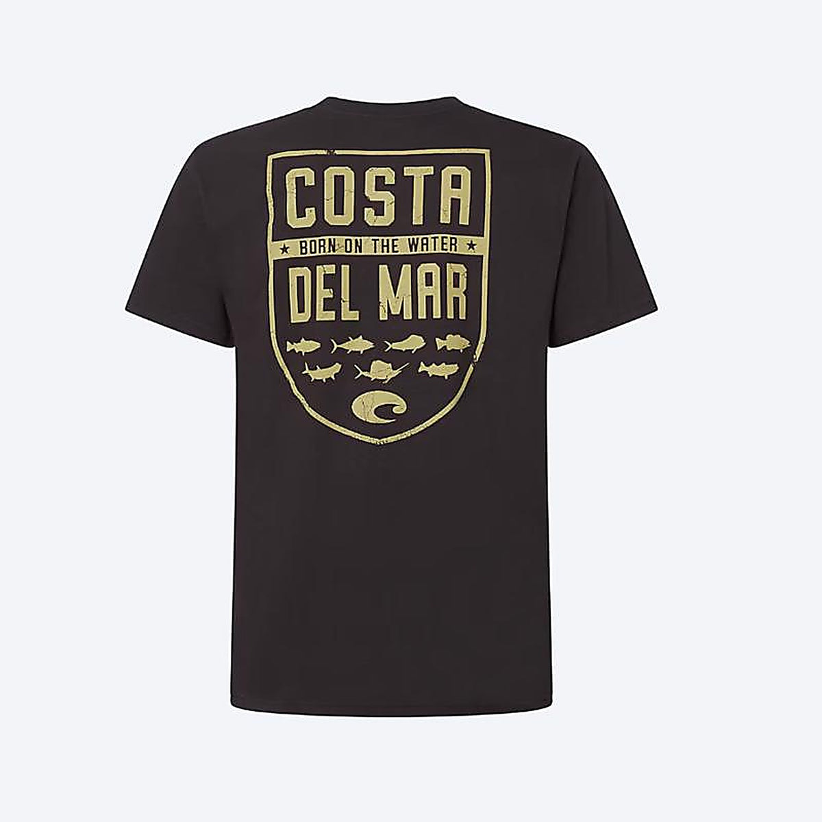 Costa - FQA400025-03I2X - XXL Short Sleeve Mens Crew Neck Washed Black Species Shield Tee Shirt